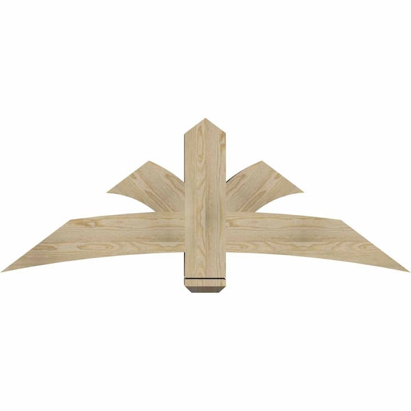 Ekena Millwork Davenport Rough Sawn Timber Gable Bracket, Douglas Fir, 60"W x 22"H x 6"D x 6"F, 9/12 Pitch GBW060X22X0606DAV00RDF - main